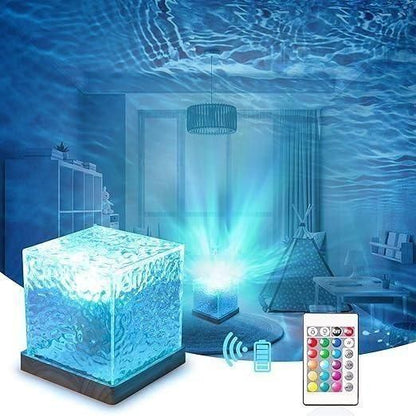 Rotating Water Ripple Night Light Aura Lamp