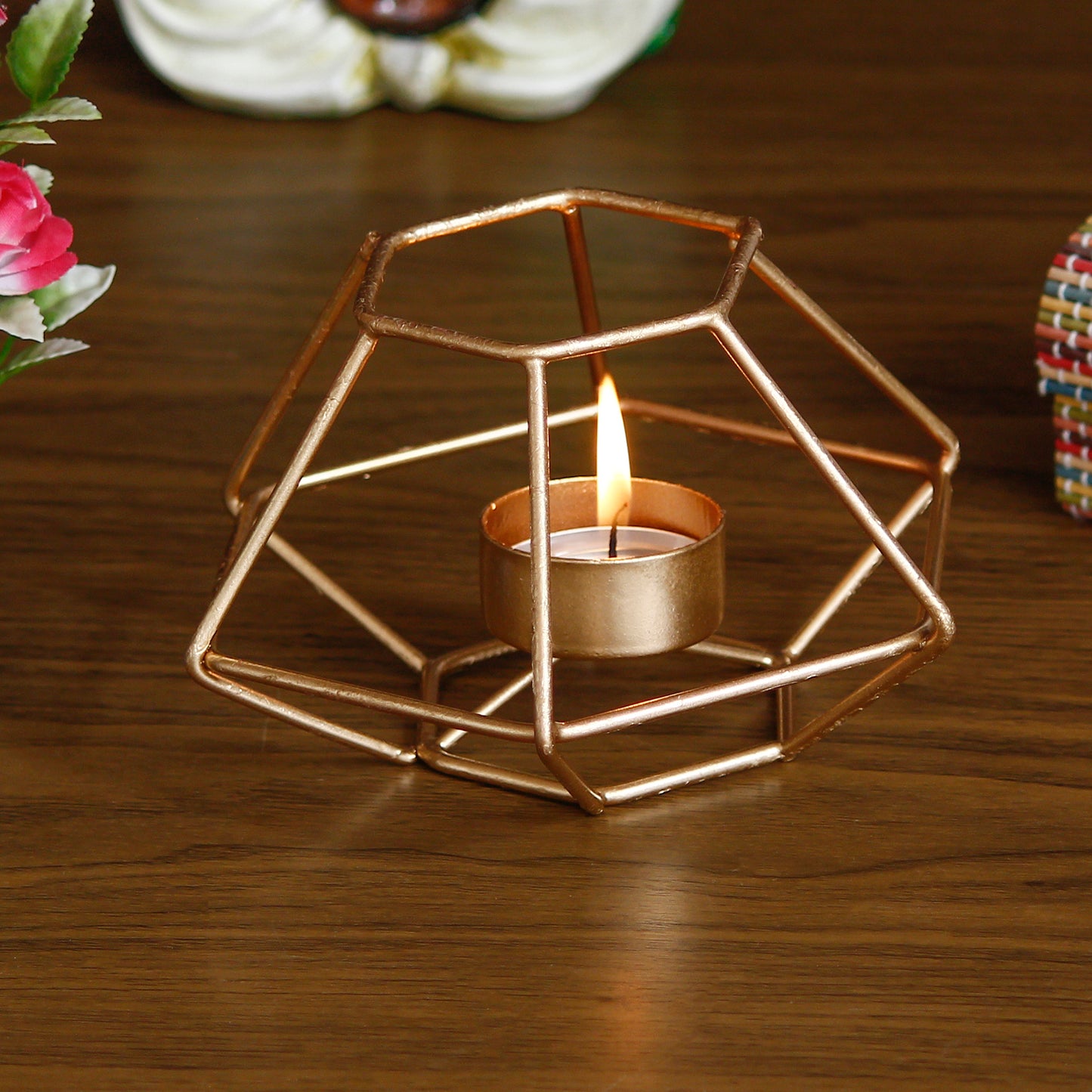 eCraftIndia Decorative Handcrafted Metal Tea Light Holder